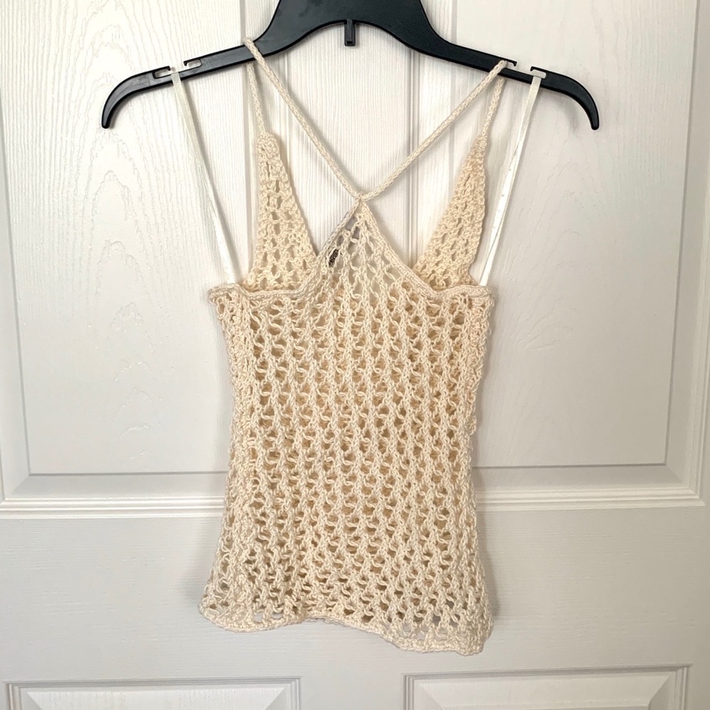 New vtg Armani exchange AX knit crochet sweater tank - Picture 2 of 4
